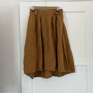 Elegant Brown Midi Skirt